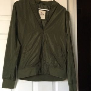 Army green windbreaker